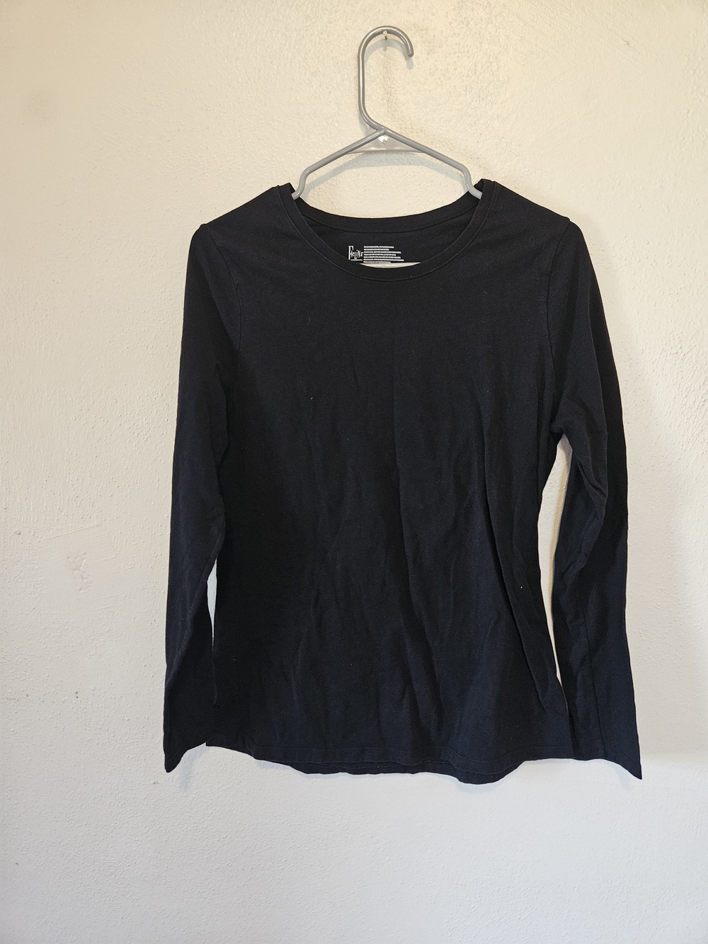 Felina Black Long-Sleeve Crewneck Tee
